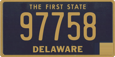 DE license plate 97758
