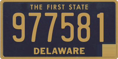 DE license plate 977581