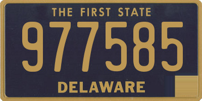 DE license plate 977585