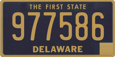 DE license plate 977586