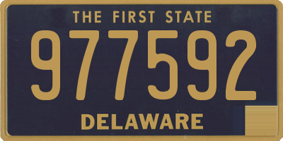 DE license plate 977592