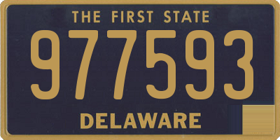 DE license plate 977593