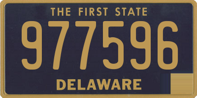 DE license plate 977596