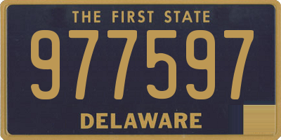 DE license plate 977597