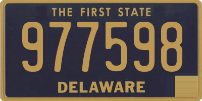 DE license plate 977598