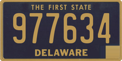 DE license plate 977634