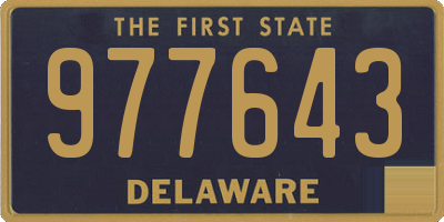 DE license plate 977643