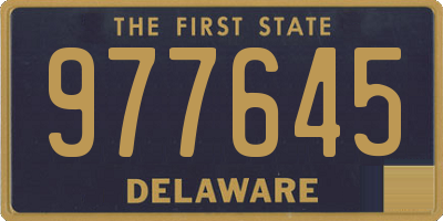 DE license plate 977645