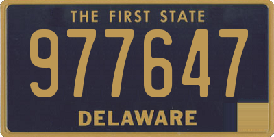 DE license plate 977647