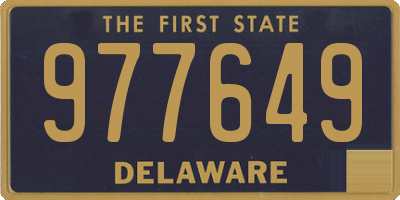 DE license plate 977649