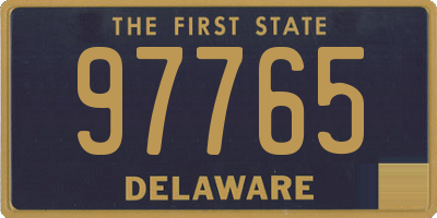 DE license plate 97765