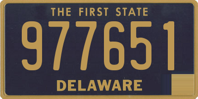 DE license plate 977651