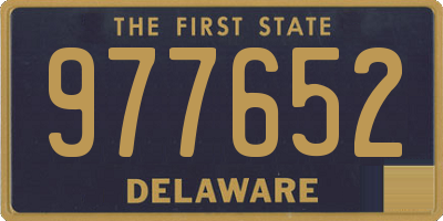 DE license plate 977652