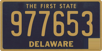 DE license plate 977653