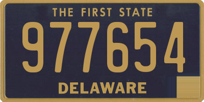 DE license plate 977654