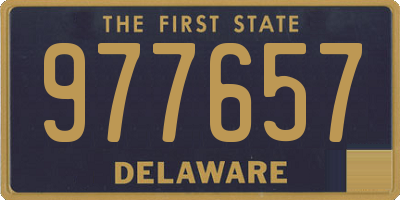 DE license plate 977657