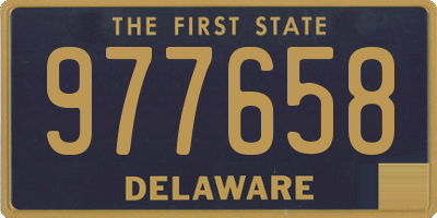 DE license plate 977658