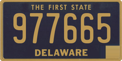 DE license plate 977665