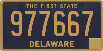 DE license plate 977667