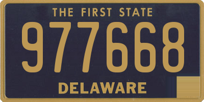 DE license plate 977668