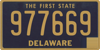 DE license plate 977669