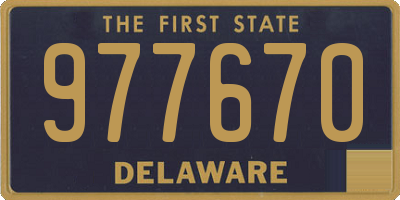 DE license plate 977670