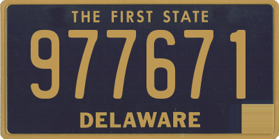 DE license plate 977671