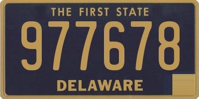 DE license plate 977678