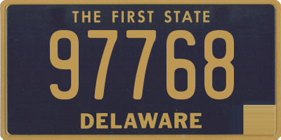 DE license plate 97768