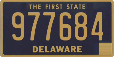 DE license plate 977684