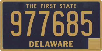 DE license plate 977685