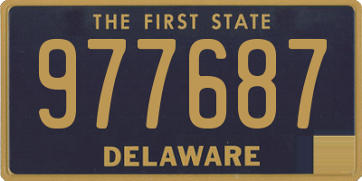 DE license plate 977687