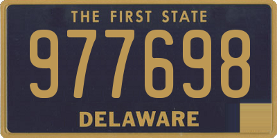 DE license plate 977698