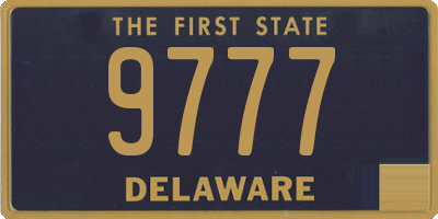 DE license plate 9777