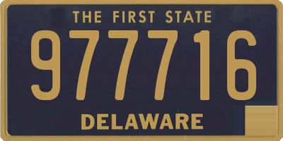 DE license plate 977716