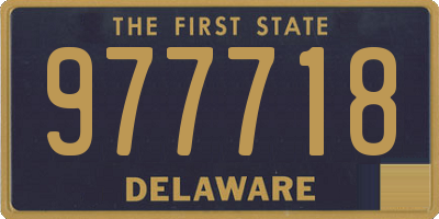 DE license plate 977718