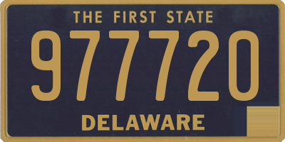 DE license plate 977720