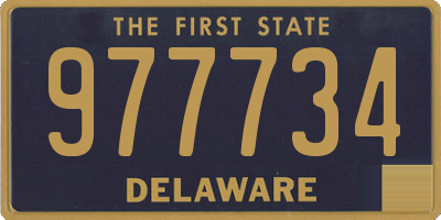 DE license plate 977734