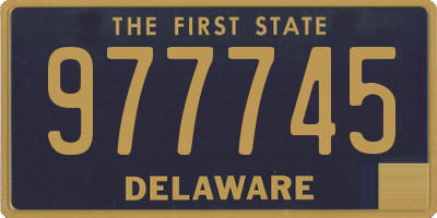 DE license plate 977745