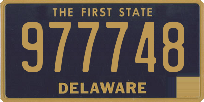 DE license plate 977748