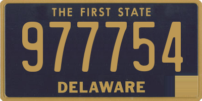 DE license plate 977754