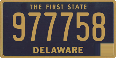 DE license plate 977758