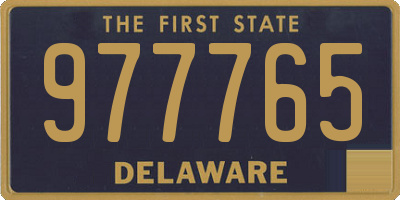 DE license plate 977765