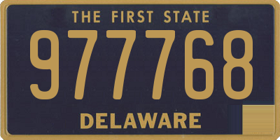 DE license plate 977768