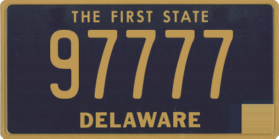DE license plate 97777