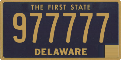 DE license plate 977777