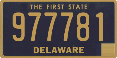 DE license plate 977781