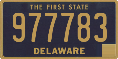 DE license plate 977783