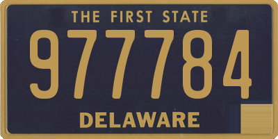 DE license plate 977784