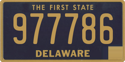 DE license plate 977786